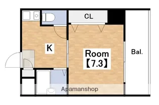 メロディーハイム美章園【7階】の間取り