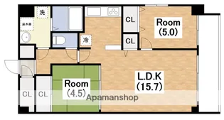 KM山坂【4階】の間取り