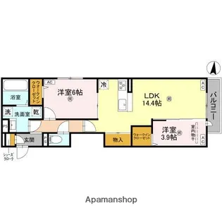 大阪府大阪市住吉区墨江4丁目【アパート】の間取り