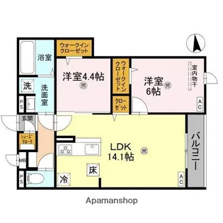 大阪府大阪市住吉区清水丘2丁目【アパート】の間取り