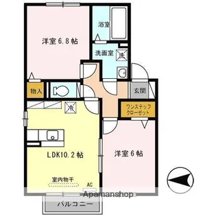 大阪府大阪市住吉区苅田2丁目【アパート】の間取り