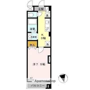大阪府大阪市住吉区山之内3丁目【マンション】の間取り
