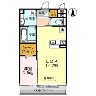 大阪府大阪市住吉区墨江3丁目【アパート】の間取り