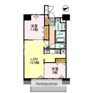 大阪府大阪市住吉区東粉浜3丁目【マンション】の間取り