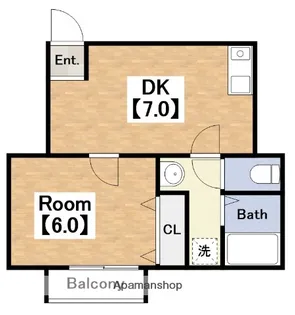 ハイツ美園【303号室】の間取り