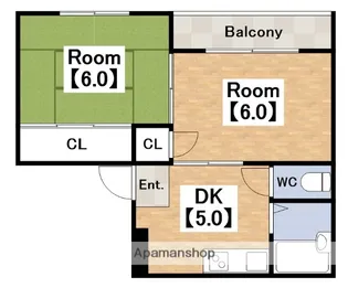 マナベハイツ播磨【202号室】の間取り
