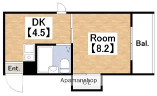 エフィーネ西田辺【303号室】の間取り