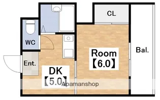 エフィーネ西田辺【302号室】の間取り