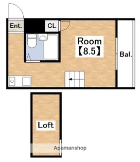 エフィーネ西田辺【401号室】の間取り
