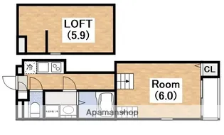 大阪府大阪市住吉区墨江3丁目【アパート】の間取り