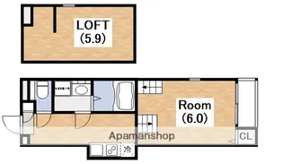 大阪府大阪市住吉区墨江3丁目【アパート】の間取り