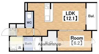 帝塚山レジデンス楓【3階】の間取り