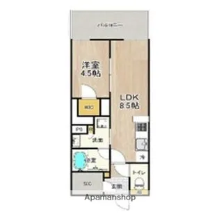 大阪府大阪市東住吉区杭全7丁目【マンション】の間取り