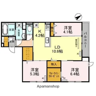 大阪府大阪市阿倍野区北畠1丁目【アパート】の間取り