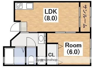 OLA COURT西田辺【3階】の間取り