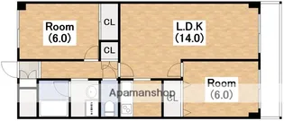 おりおのサニーハイツ【4階】の間取り