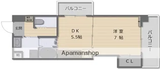 大阪府大阪市東住吉区東田辺2丁目【マンション】の間取り