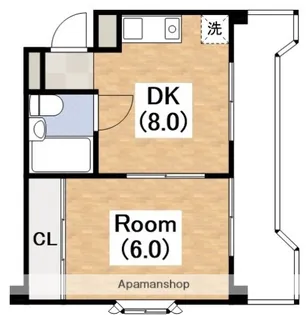 大阪府大阪市東住吉区鷹合2丁目【マンション】の間取り