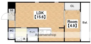 レオンコンフォート天王寺南【6階】の間取り