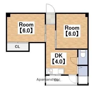 グランビルド長居【206号室】の間取り