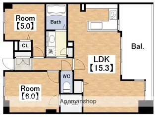 ドルフアクロス昭和町【6階】の間取り