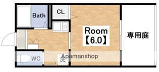 シテール西今川【1階】の間取り