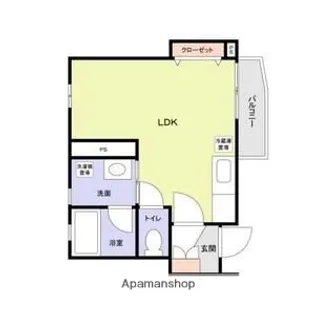 大阪府大阪市東住吉区田辺1丁目【アパート】の間取り