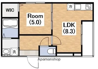 フジパレス長居西Ⅲ番館【3階】の間取り