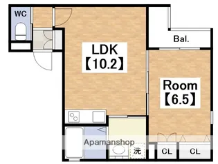 グレイスヘーベル西田辺【3階】の間取り