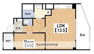 ヴェヌスタ西田辺【405号室】の間取り