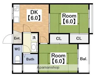 仲谷マンション【3階】の間取り