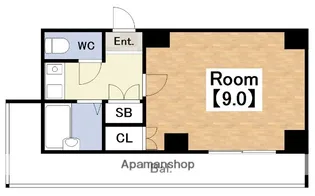 ハイコート駒川【9階】の間取り