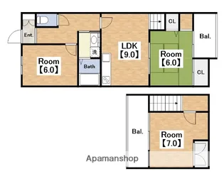 メゾンホレスト【301号室】の間取り