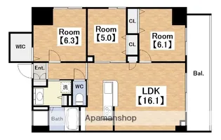 GRANZ山坂【601号室】の間取り