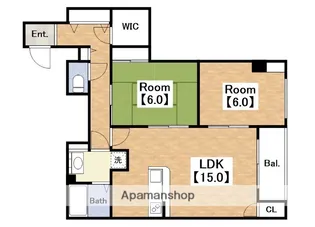 パラディ西田辺【101号室】の間取り