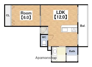 ジョバンニアドニス【4階】の間取り