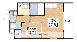 エセリアル清水丘【9階】の間取り