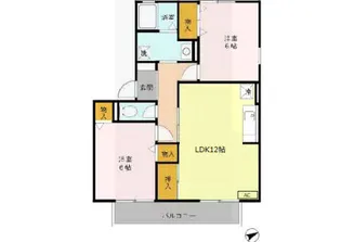 メゾンモズ B棟【B-201号室】の間取り