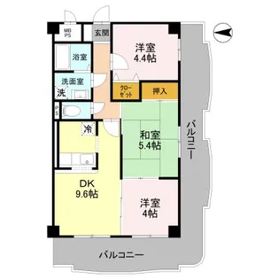 ベルファーレ・ヤブウチ【501号室】の間取り