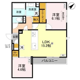 ラ メゾン ピック 中百舌鳥II【203号室】の間取り