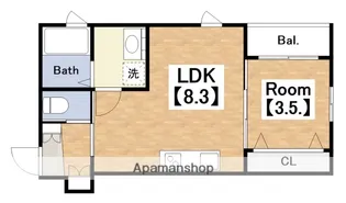 岩伸リバーコート住吉【3階】の間取り