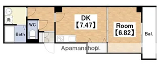 エムズスクエア西田辺【307号室】の間取り