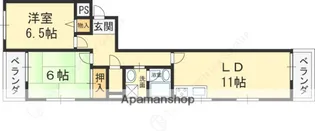 ベルメゾン伍ノ坪【4階】の間取り