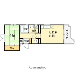 グランリッチ塚口【5階】の間取り