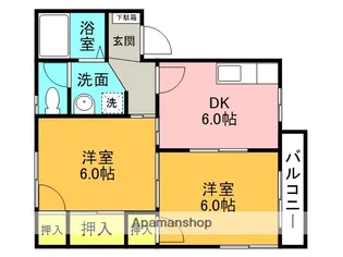 メゾン茶屋Ⅲ【201号室】の間取り