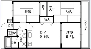 ハイツキタウラ【107号室】の間取り