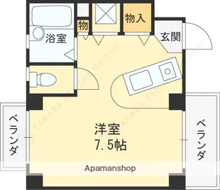 1Rの間取り画像
