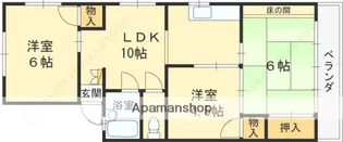 ホワイトヴィラ武庫之荘【2階】の間取り