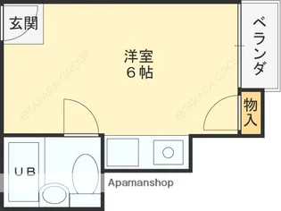 山田ビル【6階】の間取り