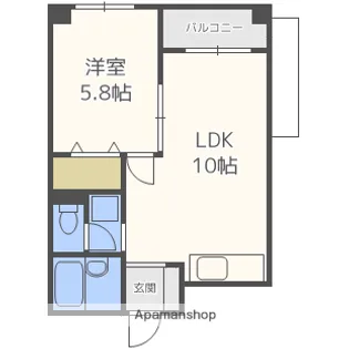 メゾンドゥフレール【4階】の間取り